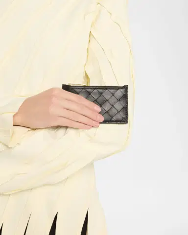 Bottega Veneta Zip Leather Card Case | Thumbnail 1