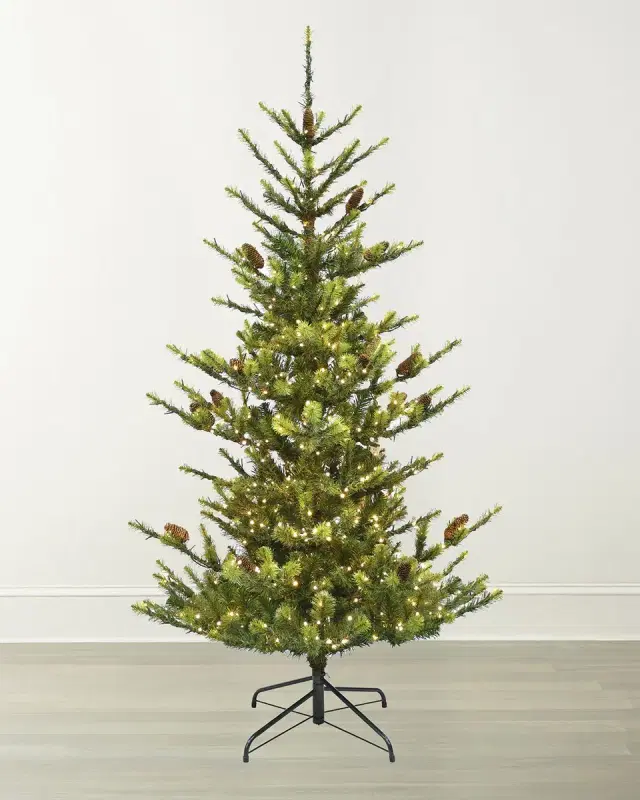 Winward Home Deluxe Village Mix Pine 6 ' Slim Pre-Lit Christmas Tree