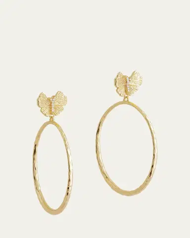 Anabel Aram Jewelry Butterfly Single Hoop Earrings | Thumbnail 3