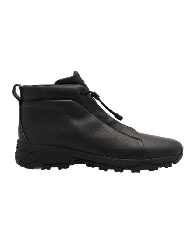 ZEGNA Men 's Triple Stitch Leather High-Top Sneakers