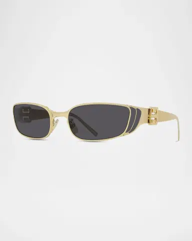 Givenchy 4G Liquid Metal and Nylon Rectangle Sunglasses | Thumbnail 2