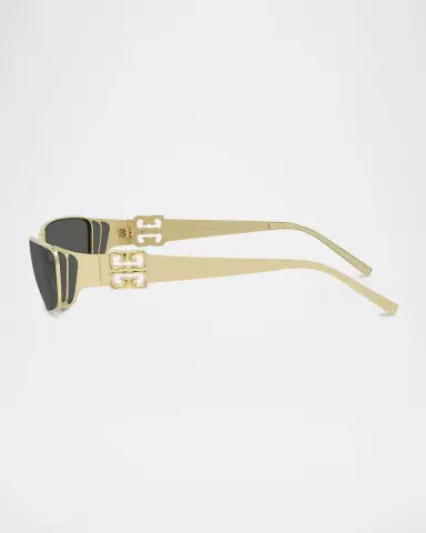 Givenchy 4G Liquid Metal and Nylon Rectangle Sunglasses | Thumbnail 3