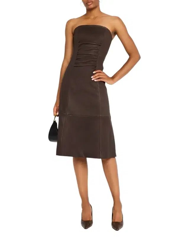 Bowery Strapless Nappa Leather Dress