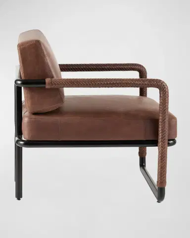 Arteriors Durham Leather Chair | Thumbnail 3 Arteriors Durham Leather Chair | Thumbnail 3