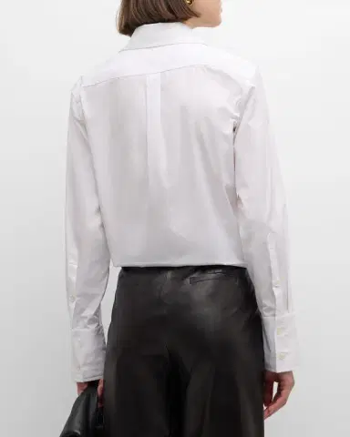 Co Fitted Button-Down Cotton Shirt | Thumbnail 3