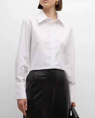 Co Fitted Button-Down Cotton Shirt | Thumbnail 4