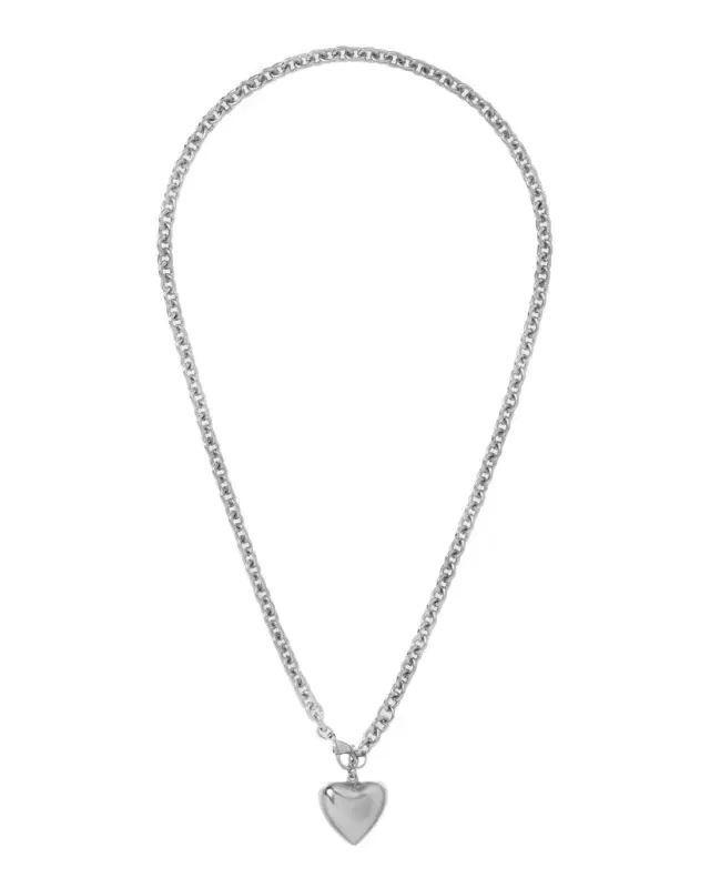Puffy Hearts Mini Pendant Necklace