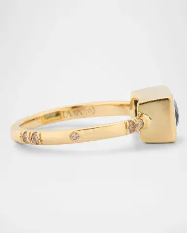 Debra Navarro 18K Yellow Gold Umba Diamond and Sapphire Ring | Thumbnail 3
