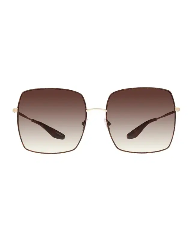 Barton Perreira Folasade Titanium Square Sunglasses