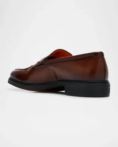 Santoni Men's Easy Leather Penny Loafers | Thumbnail 2 Santoni Men's Easy Leather Penny Loafers | Thumbnail 2