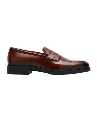 Santoni Men's Easy Leather Penny Loafers | Thumbnail 1 Santoni Men's Easy Leather Penny Loafers | Thumbnail 1