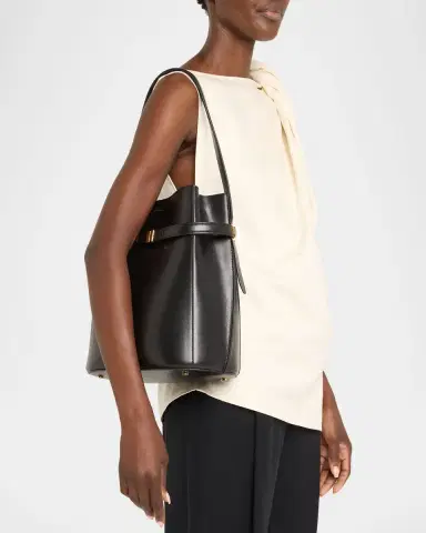 TOTEME Belted Napa Leather Bucket Bag | Thumbnail 2 TOTEME Belted Napa Leather Bucket Bag | Thumbnail 2