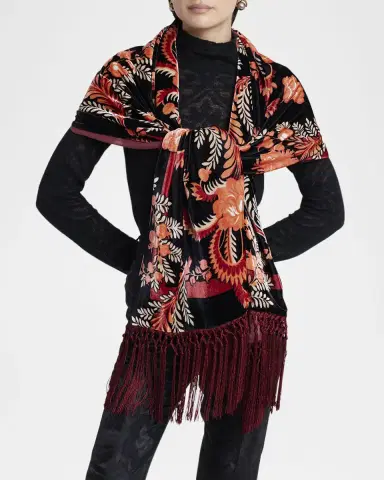 Etro Orfeo Two-Toned Silk-Cashmere Blend Scarf | Thumbnail 3