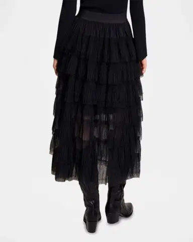 Maje Josepha Layered Tulle Midi Skirt | Thumbnail 2