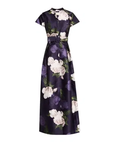 SACHIN & BABI Marta Pleated Floral-Print Shirt Gown | Thumbnail 1