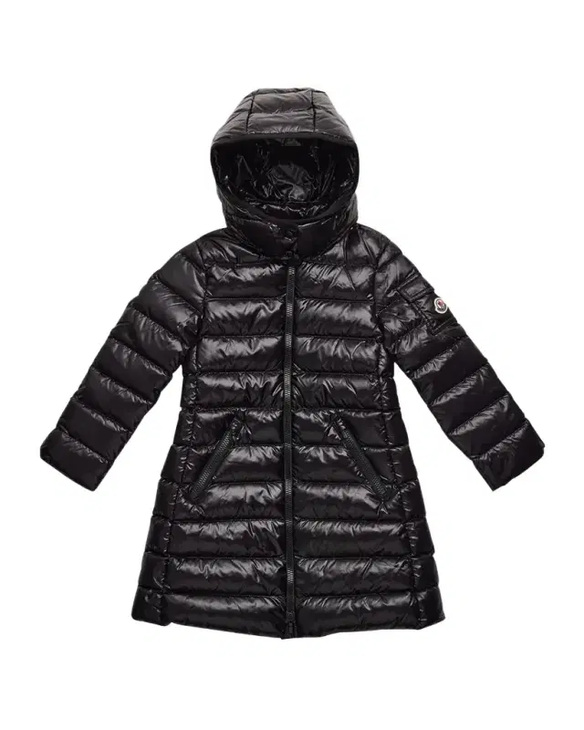 Girl 's Moka Shiny Puffer Coat