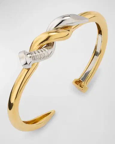 David Webb Polished Two Tone Twisted Nail Cuff | Thumbnail 2