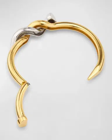 David Webb Polished Two Tone Twisted Nail Cuff | Thumbnail 3