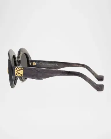 Loewe Men's Anagram Acetate and Nylon Round Sunglasses | Thumbnail 4 Loewe Men's Anagram Acetate and Nylon Round Sunglasses | Thumbnail 4