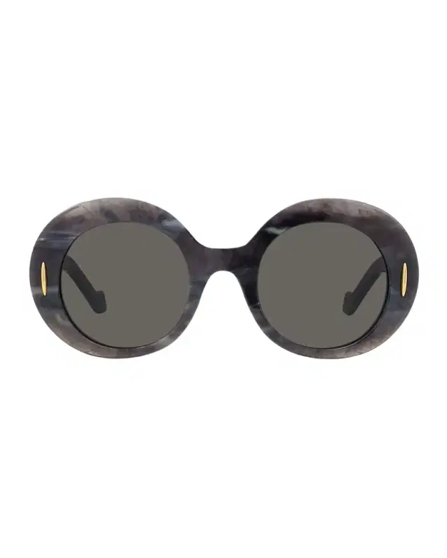 Loewe Men 's Anagram Acetate and Nylon Round Sunglasses