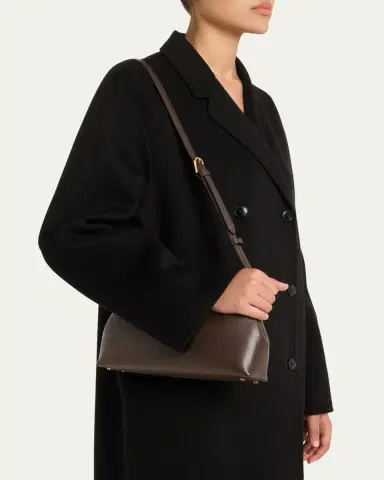 TOTEME T Lock Flap Leather Clutch Bag | Thumbnail 2 TOTEME T Lock Flap Leather Clutch Bag | Thumbnail 2