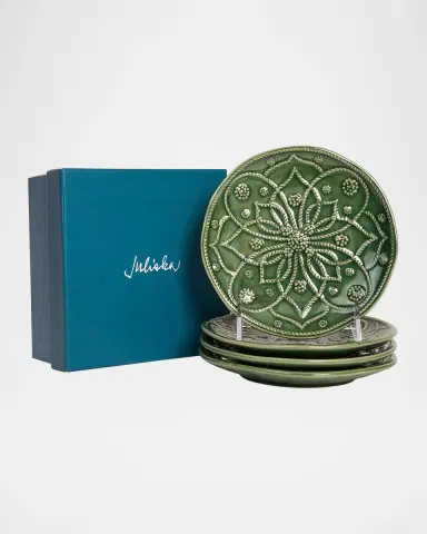 Juliska Jardins Du Monde Assorted Side/Cocktail Plates, Set of 4 | Thumbnail 5