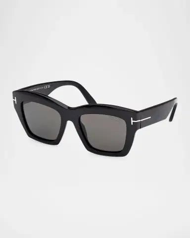 TOM FORD Luna Polarized Butterfly Sunglasses | Thumbnail 3
