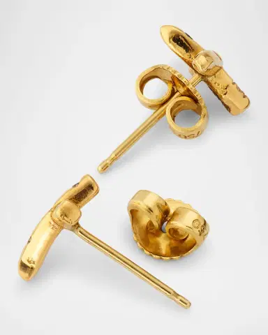 Debra Navarro 18K Yellow Gold Crossroads Diamond Stud Earrings | Thumbnail 3