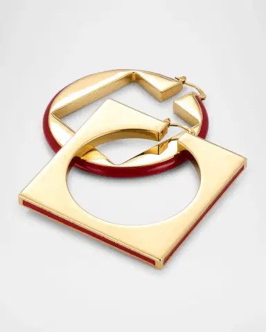 Jacquemus Les Creoles Rond Geometric Earrings | Thumbnail 2