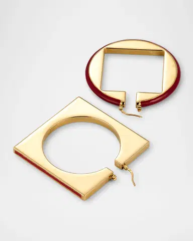 Jacquemus Les Creoles Rond Geometric Earrings | Thumbnail 3