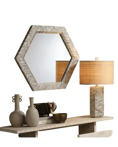 Jamie Young Academy Hexagon Wall Mirror | Thumbnail 1