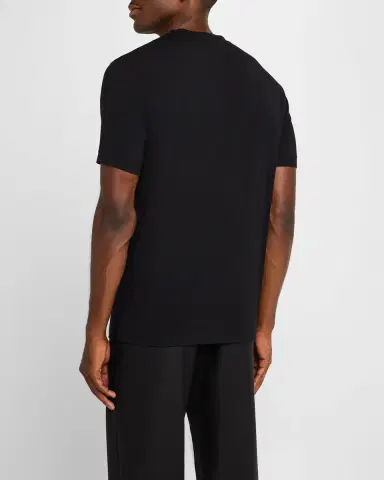 Giorgio Armani Men's Textured Stretch T-Shirt | Thumbnail 3 Giorgio Armani Men's Textured Stretch T-Shirt | Thumbnail 3