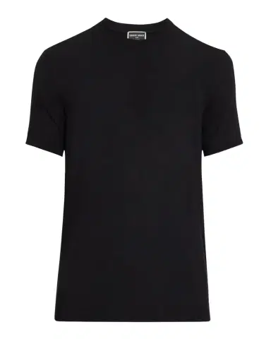Giorgio Armani Men's Textured Stretch T-Shirt | Thumbnail 1 Giorgio Armani Men's Textured Stretch T-Shirt | Thumbnail 1