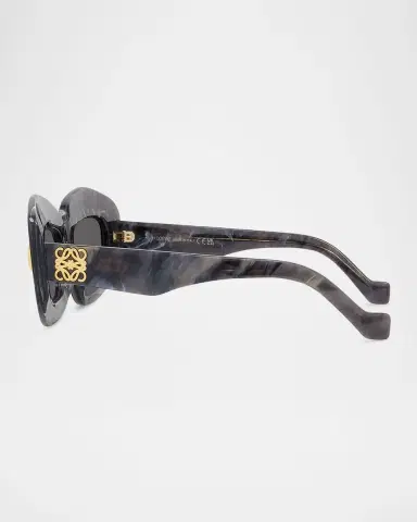 Loewe Men's Anagram Acetate and Nylon Rectangle Sunglasses | Thumbnail 3