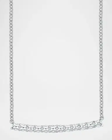 Mémoire 18k White Gold Diamond Bar Necklace | Thumbnail 2