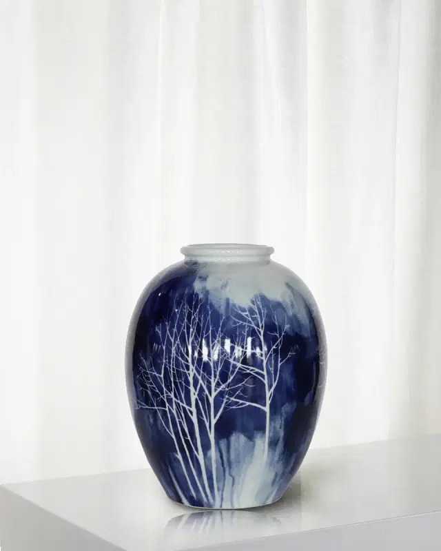 Winward Home Tree Hand-Painted Vase, 12"