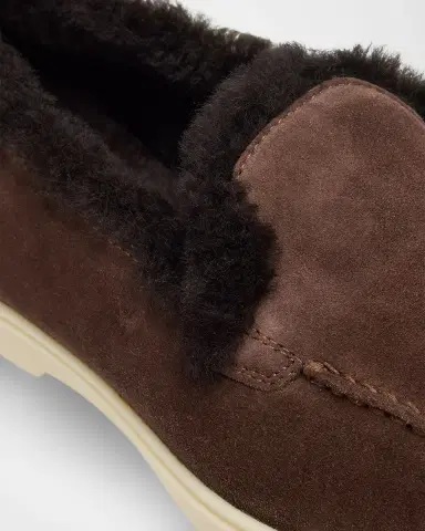 Santoni Yalta Suede Shearling Sporty Loafers | Thumbnail 3 Santoni Yalta Suede Shearling Sporty Loafers | Thumbnail 3
