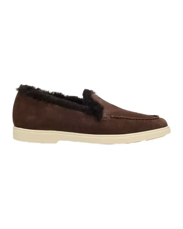 Yalta Suede Shearling Sporty Loafers