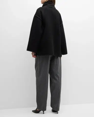 Toteme Fringe Embroidered Scarf Wool Jacket | Thumbnail 7 Toteme Fringe Embroidered Scarf Wool Jacket | Thumbnail 7