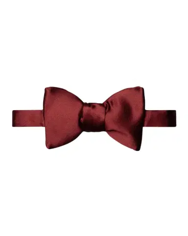 Eton Black Silk Satin Ready-Tied Bow Tie | Thumbnail 1