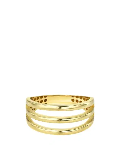 Zoe Lev Jewelry 14K Yellow Gold Triple Row Ring, Size 7 | Thumbnail 1 Zoe Lev Jewelry 14K Yellow Gold Triple Row Ring, Size 7 | Thumbnail 1