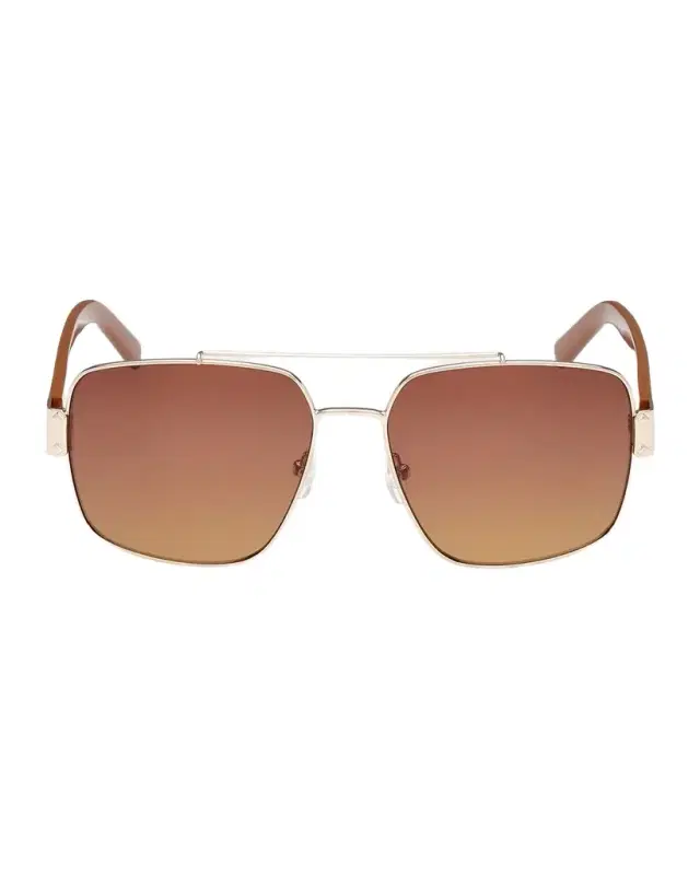 Men 's MW0008M Metal Double-Bridge Square Sunglasses