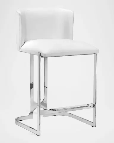 Interlude Home Banks 26" Vegan Leather Counter Stool | Thumbnail 2