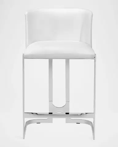 Interlude Home Banks 26" Vegan Leather Counter Stool | Thumbnail 3