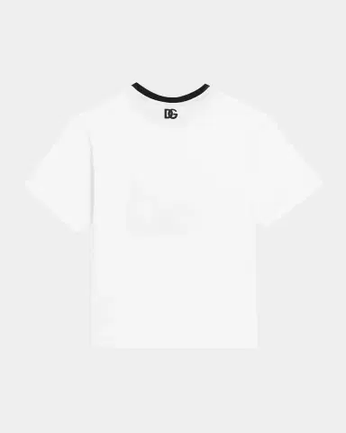 Dolce & Gabbana Boy's Rubberized Logo Short-Sleeve T-Shirt | Thumbnail 2