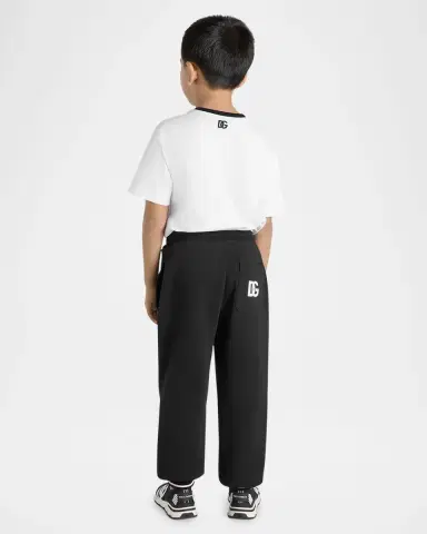 Dolce & Gabbana Boy's Rubberized Logo Short-Sleeve T-Shirt | Thumbnail 5