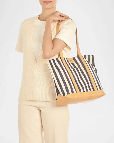 Il Bisonte Caramella Medium Canvas Shopper Tote Bag | Thumbnail 2 Il Bisonte Caramella Medium Canvas Shopper Tote Bag | Thumbnail 2