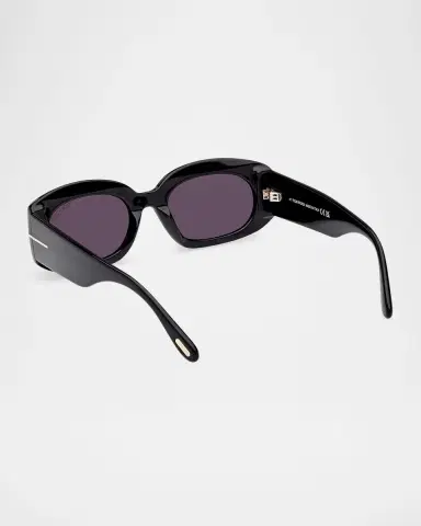Tom Ford Cielle Oval Acetate Sunglasses | Thumbnail 2 Tom Ford Cielle Oval Acetate Sunglasses | Thumbnail 2