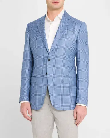 Emporio Armani Men's Houndstooth Plaid Sport Coat | Thumbnail 4 Emporio Armani Men's Houndstooth Plaid Sport Coat | Thumbnail 4