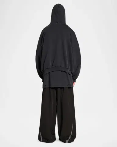 Balenciaga Men 's Liquid-Effect Logo Hoodie | Thumbnail 3